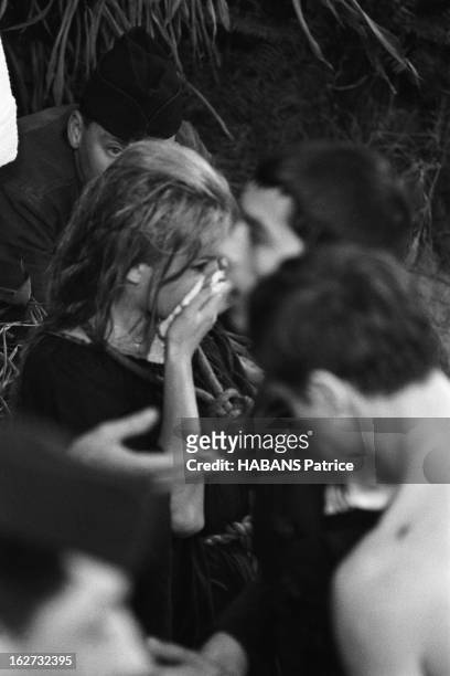 Shooting Of The Film ' Les Amours Celebres' By Michel Boisrond. Tournage du film 'Les amours célèbres' de Michel BOISROND, ici le sketch 'Agnès...