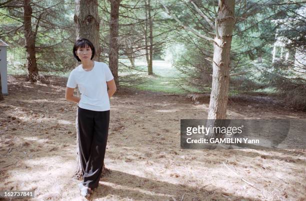 Rendezvous With Nansook Hong, Former Daughter In Law Of Reverend Moon. Aux États-Unis, en octobre 1981, portrait de Nansook HONG, 32 ans, ex-épouse...