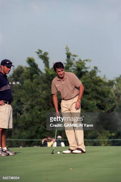 Jean Van De Velde To Participate In Akron Golf World Championship In Ohio. Akron - 24 juillet 1999 - Sur le parcours du golf du Firestone Country...
