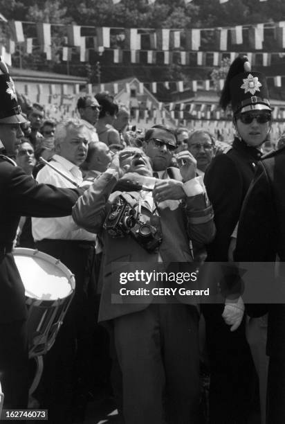 The Marriage Of Prince Hans-Adam Of Liechtenstein With Mary Kinsky Von Wchinitz Und Tettau. Vaduz - 30 juillet 1967 - Lors du mariage du prince...