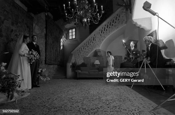 The Marriage Of Prince Hans-Adam Of Liechtenstein With Mary Kinsky Von Wchinitz Und Tettau. Vaduz - 30 juillet 1967 - Dans une des soixante douze...