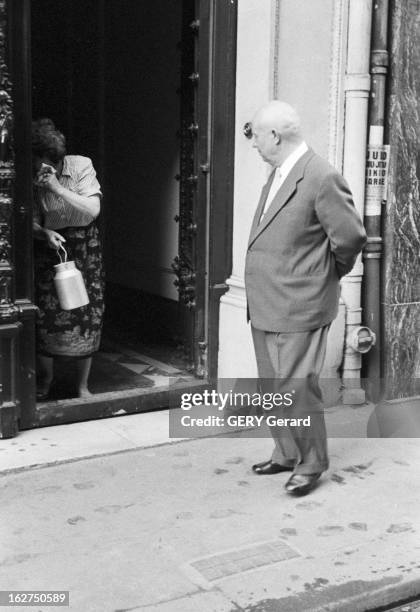 Summit Conference In Paris. Paris, le 18 mai 1960, Conférence au sommet, entre les quatre pays administrateurs de Berlin. Elle échoue suite à...