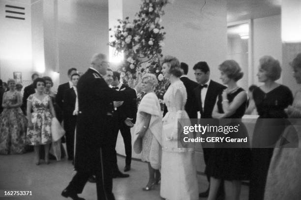 The Chancery Night At The Palace Of Chaillot. A Paris, le 2 juin 1960, Lors de la Grande Nuit de la Chancellerie, le Président de la République...