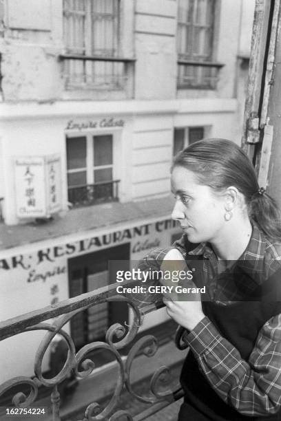 Francoise Mallet-Joris, Femina Prize 1958. France, Paris, novembre 1958, Françoise MALLET-JORIS vient de recevoir le prix littéraire français...