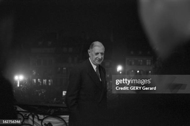 Official Travel Of General De Gaulle In Alsace. En novembre 1959, à l'occasion d'un voyage officiel dans l'est de la France, en Alsace, le président...