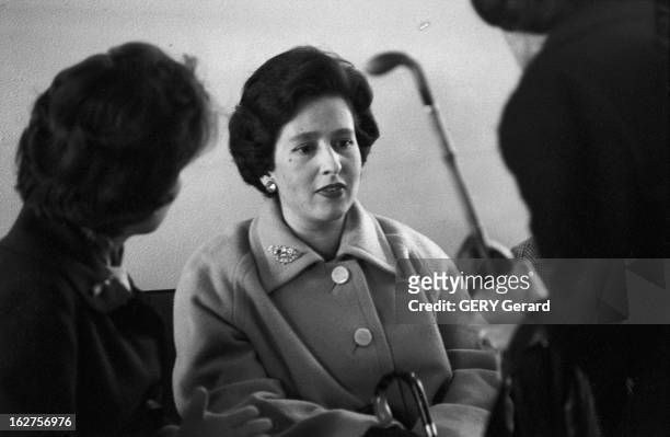 Fabiola Of Belgium At The Zurbano Palace With Her Mother. Espagne, Madrid, 5 octobre 1960, l'espagnole Fabiola de Mora y Aragon va épouser le roi...