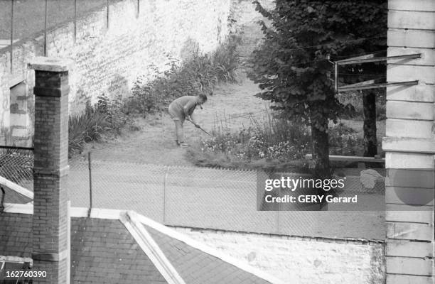 The General Of The Algiers Putsch At The Clairvaux Prison. En France, le 4 juillet 1961, Les ex-officiers du coup d'Etat d'Alger du 23 avril 1961,...