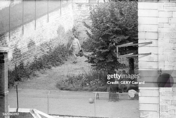 The General Of The Algiers Putsch At The Clairvaux Prison. En France, le 4 juillet 1961, Les ex-officiers du coup d'Etat d'Alger du 23 avril 1961,...