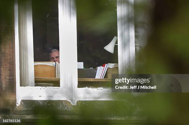 Former Cardinal Keith O'Brien sits inside his office inside his official residence on February 26, 2013 in Edinburgh, Scotland. The former Cardinal...