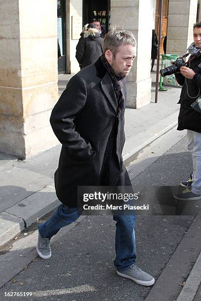 Sam Cooper is sighted leaving the 'Angelina' tea room on February 26, 2013 in Paris, France.