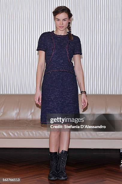 Kasia Smutniak attends 'Tutti Contro Tutti' Photocall on February 26, 2013 in Milan, Italy.