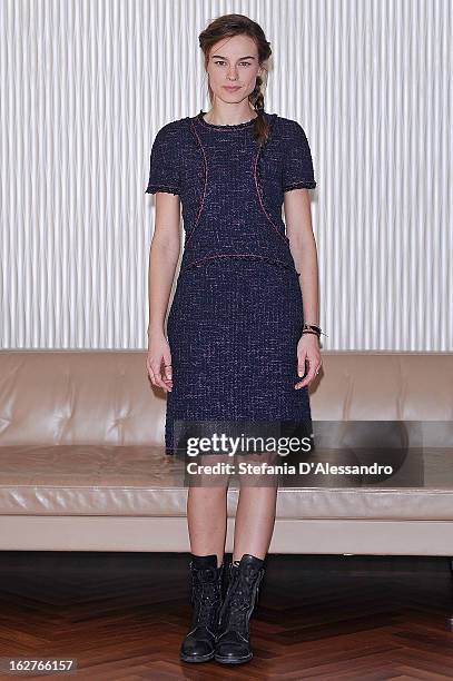 Kasia Smutniak attends 'Tutti Contro Tutti' Photocall on February 26, 2013 in Milan, Italy.