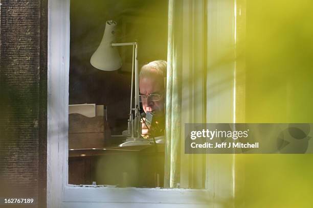 Former Cardinal Keith O'Brien sits inside his office inside his official residence on February 26, 2013 in Edinburgh, Scotland. The former Cardinal...