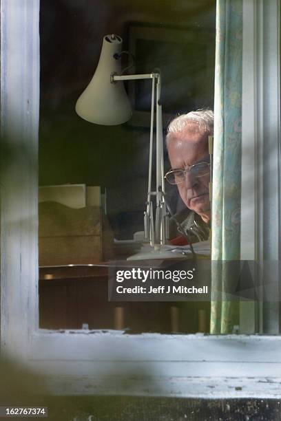 Former Cardinal Keith O'Brien sits inside his office inside his official residence on February 26, 2013 in Edinburgh, Scotland. The former Cardinal...