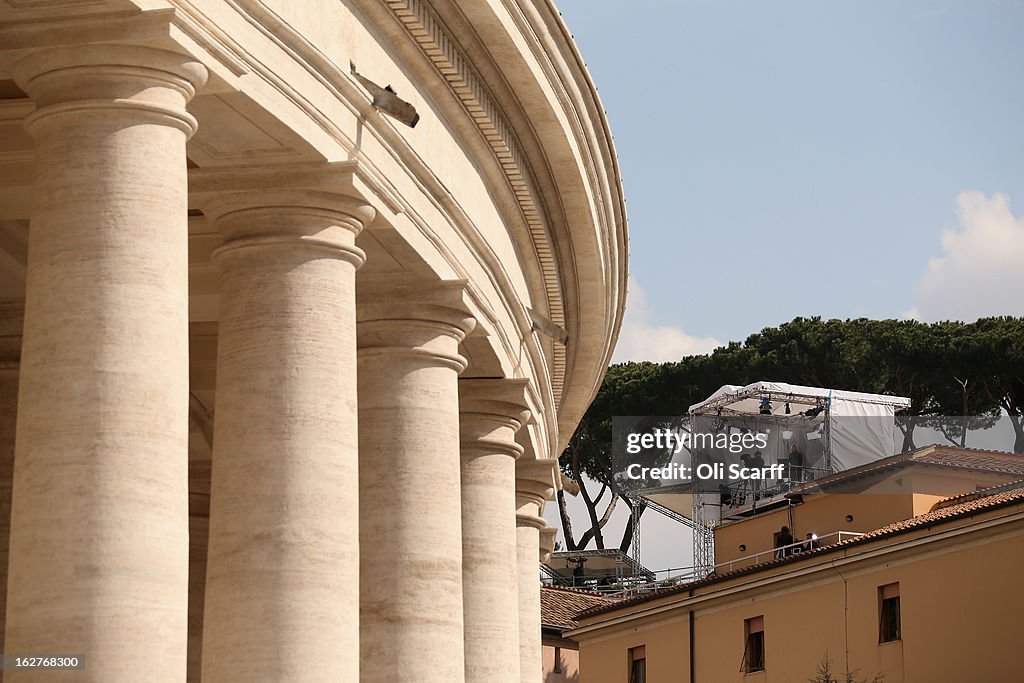 The Vatican Prepares For The Departure This Week Of Pope Benedict XVI