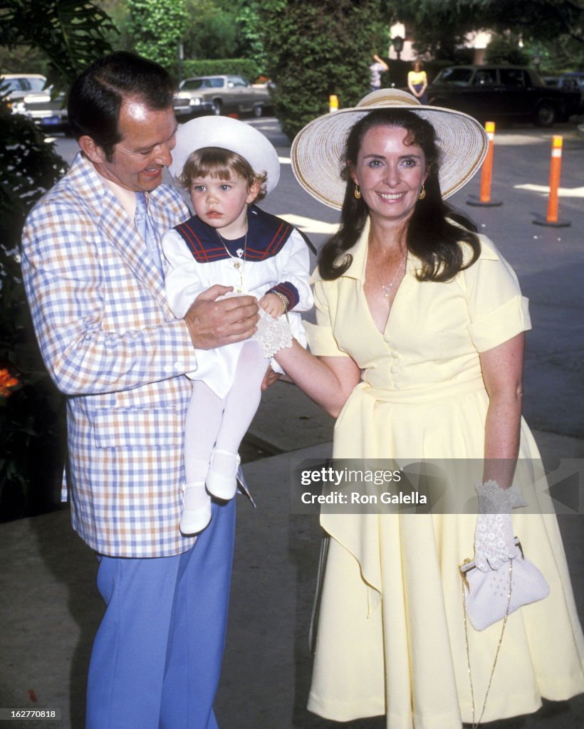 Actress Margaret O'Brien, husband Roy Thorsen, and daughter Mara