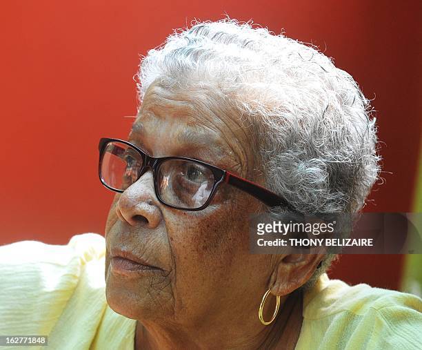 Nicole Magloire speaks during an interview February 26, 2013 in Port-au-Prince, about former Haitian dictator Jean-Claude "Baby Doc" Duvalier. Member...