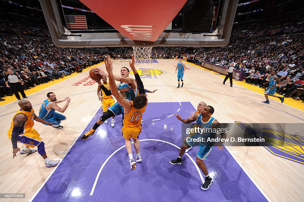 New Orleans Hornets v Los Angeles Lakers