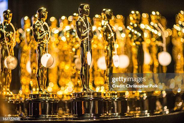 General view backstage during the Oscars held at the Dolby Theatre on February 24, 2013 in Hollywood, California.