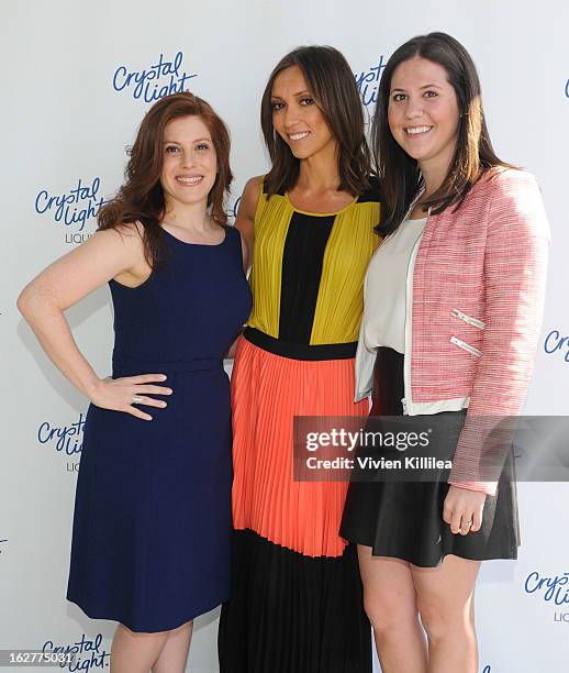 Style icon Giuliana Rancic and Maggie Russell of Crystal Light attend Giuliana Rancic And Crystal Light Liquid Toast Red Carpet Style at SLS Hotel on...