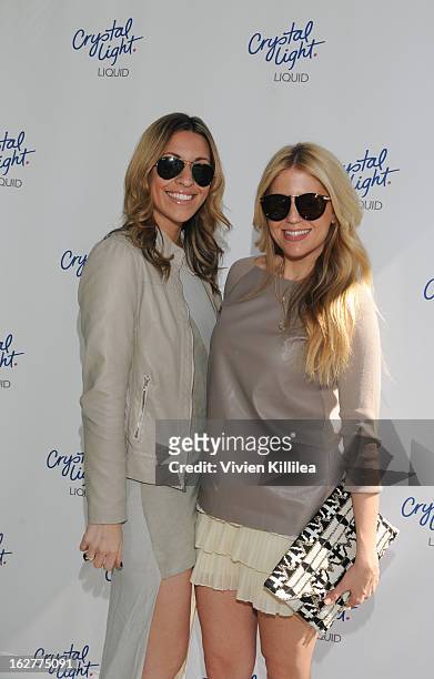 Maria Sass and stylist Lindsay Albanese attend Giuliana Rancic And Crystal Light Liquid Toast Red Carpet Style at SLS Hotel on February 26, 2013 in...
