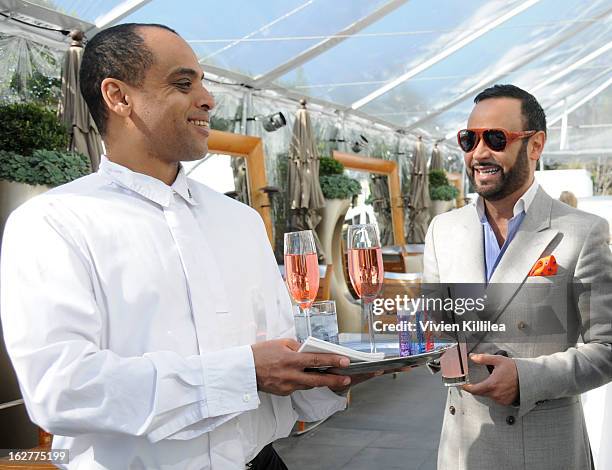 Fashion designer Nick Verreos attends Giuliana Rancic And Crystal Light Liquid Toast Red Carpet Style at SLS Hotel on February 26, 2013 in Los...