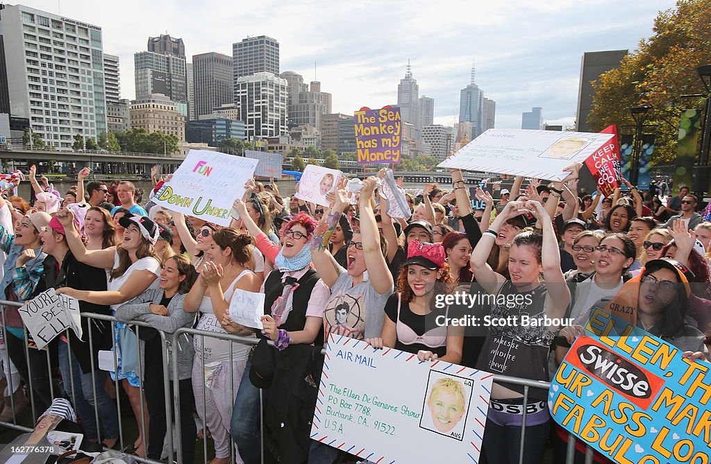 Ellen Degeneres Fans Gather In Melbourne
