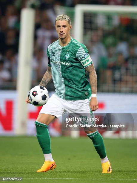 Marco Friedl of Werder Bremen during the Bundesliga match between SV Werder Bremen and FC Bayern München at Wohninvest Weserstadion on August 18,...