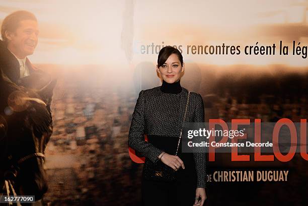 Marion Cotillard attends the "Jappeloup" premiere at Le Grand Rex on February 26, 2013 in Paris, France.