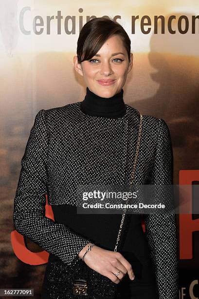Marion Cotillard attends the "Jappeloup" premiere at Le Grand Rex on February 26, 2013 in Paris, France.