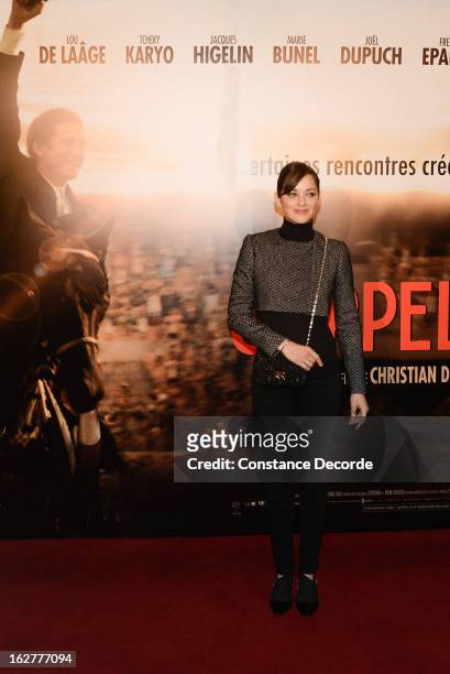 Marion Cotillard attends the "Jappeloup" premiere at Le Grand Rex on February 26, 2013 in Paris, France.