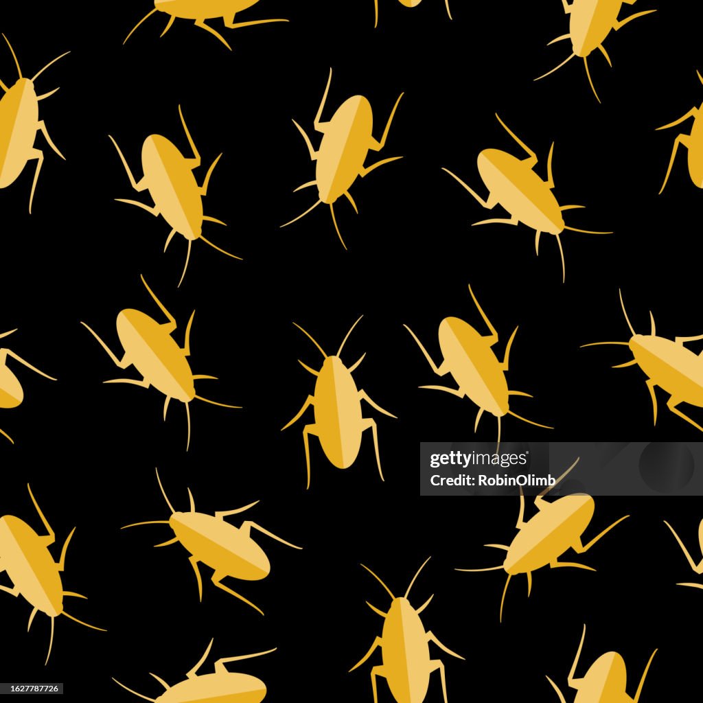Cockroach Pattern Texture Gold Cockroaches Seamless Pattern High-Res Vector Graphic - Getty Images