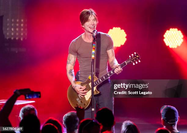 John Rzeznik of the Goo Goo Dolls performs in support of their Big Night Out Tour at Michigan Lottery Amphitheatre on August 20, 2023 in Sterling...