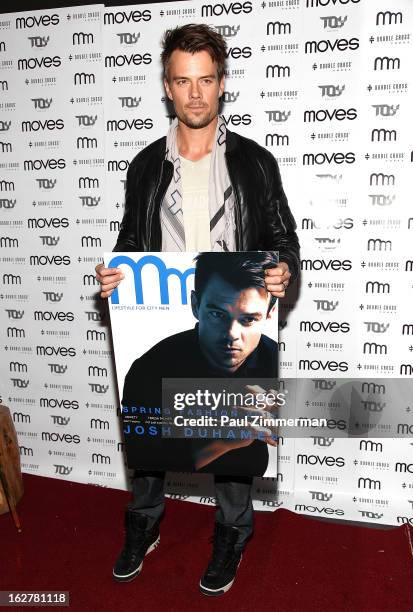 Actor Josh Duhamel attends the Moves' 2013 Spring Fashion Issue Mens Cover Party at TOY at Gansevoort Hotel on February 26, 2013 in New York City.