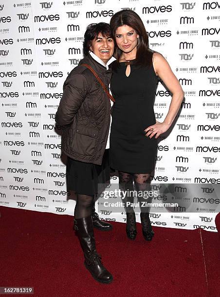 Moonah Ellison Publisher New York Moves and Tamsen Fadal attend the Moves' 2013 Spring Fashion Issue Mens Cover Party at TOY at Gansevoort Hotel on...