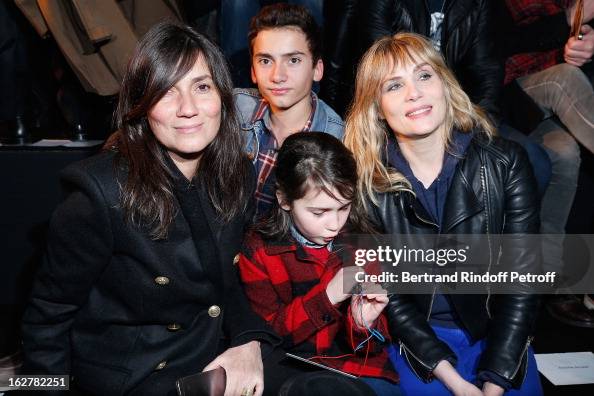 Emmanuelle Seigner , Emmanuelle Alt , and Alt's children attend the ...