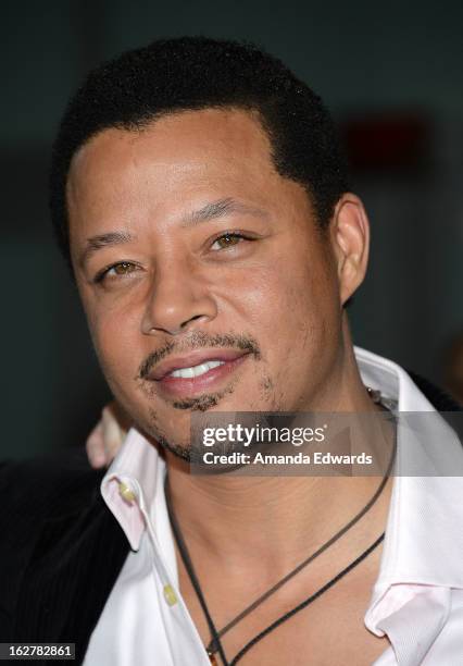 Actor Terrence Howard arrives at the Los Angeles Premiere of "Dead Man Down" at ArcLight Hollywood on February 26, 2013 in Hollywood, California.