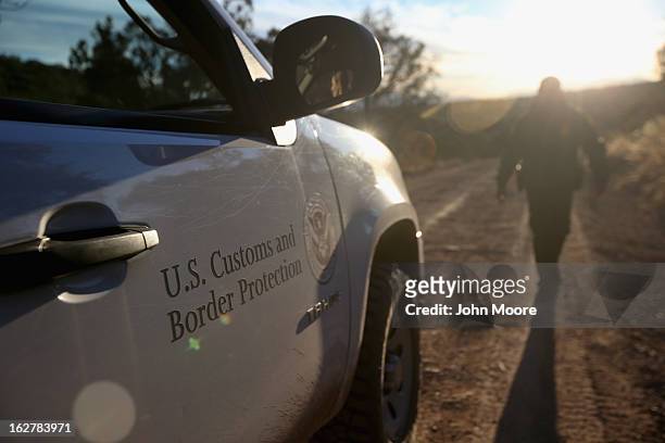 Border Patrol patrol searches for undocumented immigrants and drug smugglers on February 26, 2013 near Sonoita, Arizona. The Federal government has...