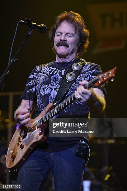 Tom Johnston of The Doobie Brothers performs at Hard Rock Live! in the Seminole Hard Rock Hotel & Casino on February 26, 2013 in Hollywood, Florida.