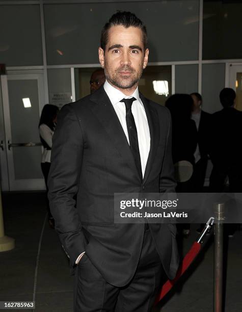 Actor Colin Farrell attends the premiere of "Dead Man Down" at ArcLight Cinemas on February 26, 2013 in Hollywood, California.