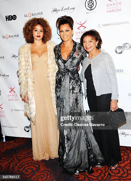 Singer Jillian Hervey, her mother actress/singer Vanessa Williams and Helen Williams attend the Dance Theatre Of Harlem 44th Anniversary Celebration...