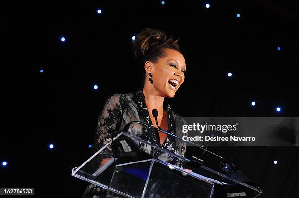 Actress and singer Vanessa Williams accepts the Dance Theatre of Harlem's 2013 Vision Award during the Dance Theatre Of Harlem 44th Anniversary...