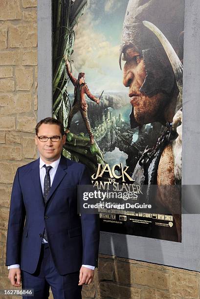 Director Bryan Singer arrives at the Los Angeles premiere of "Jack The Giant Slayer" at TCL Chinese Theatre on February 26, 2013 in Hollywood,...