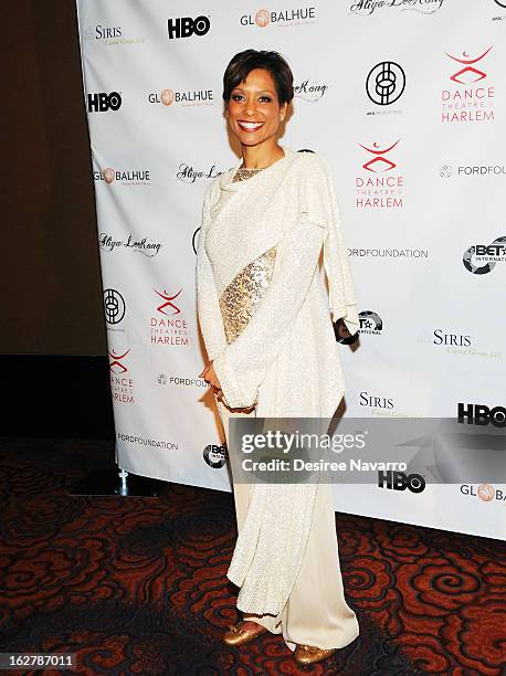 Anchor Sade Baderinwa attends the Dance Theatre Of Harlem 44th Anniversary Celebration at Mandarin Oriental Hotel on February 26, 2013 in New York...