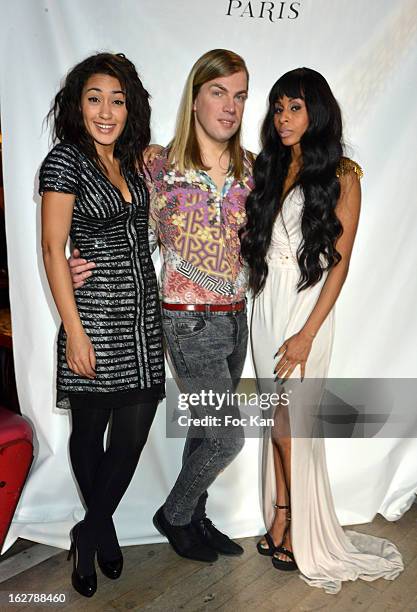 Josephine Jobert, Christophe Guillarme and Mia Frye attend the Christophe Guillarme Fall/Winter 2013 Ready-to-Wear show as part of Paris Fashion Week...