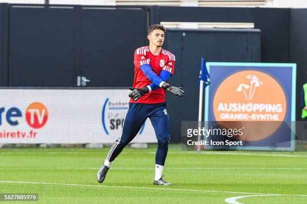 Lucas LAVALLEE of Dunkerque during the Ligue 2 BKT match between Union Sportive du Littoral de Dunkerque and Angers Sporting Club de l'Ouest at...