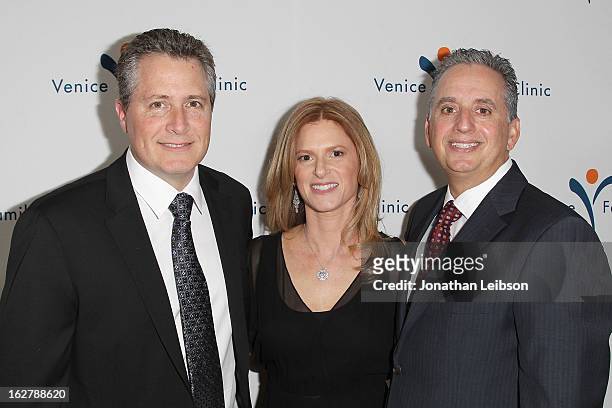 Jeff Nathanson, Julie Liker and Harley Liker attend the Silver Circle Gala at the Beverly Wilshire Four Seasons Hotel on February 26, 2013 in Beverly...