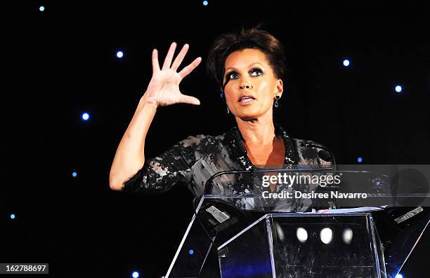 Actress and singer Vanessa Williams accepts the Dance Theatre of Harlem's 2013 Vision Award during the Dance Theatre Of Harlem 44th Anniversary...