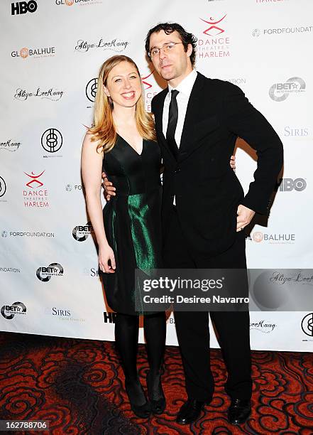 Chelsea Clinton and husband Marc Mezvinsky attend the Dance Theatre Of Harlem 44th Anniversary Celebration at Mandarin Oriental Hotel on February 26,...