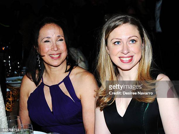 Artistic Director of the Dance Theatre of Harlem Virgina Johnson and Honorary Chairperson Chelsea Clinton attend the Dance Theatre Of Harlem 44th...